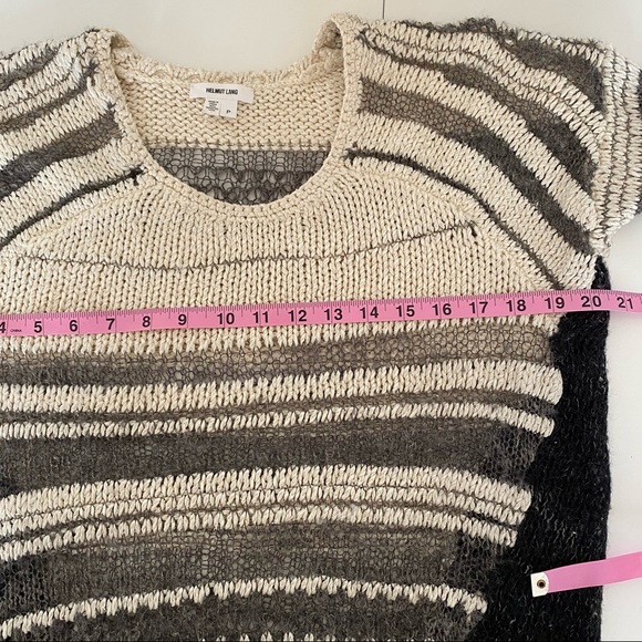 Helmut Lang || Striped Silk + Alpaca Blend Sweater - Picture 5 of 8